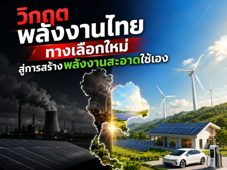 วิกฤตพลังงานไทย ทางเลือกใหม่ สู่การสร้างพลังงานสะอาดใช้เอง