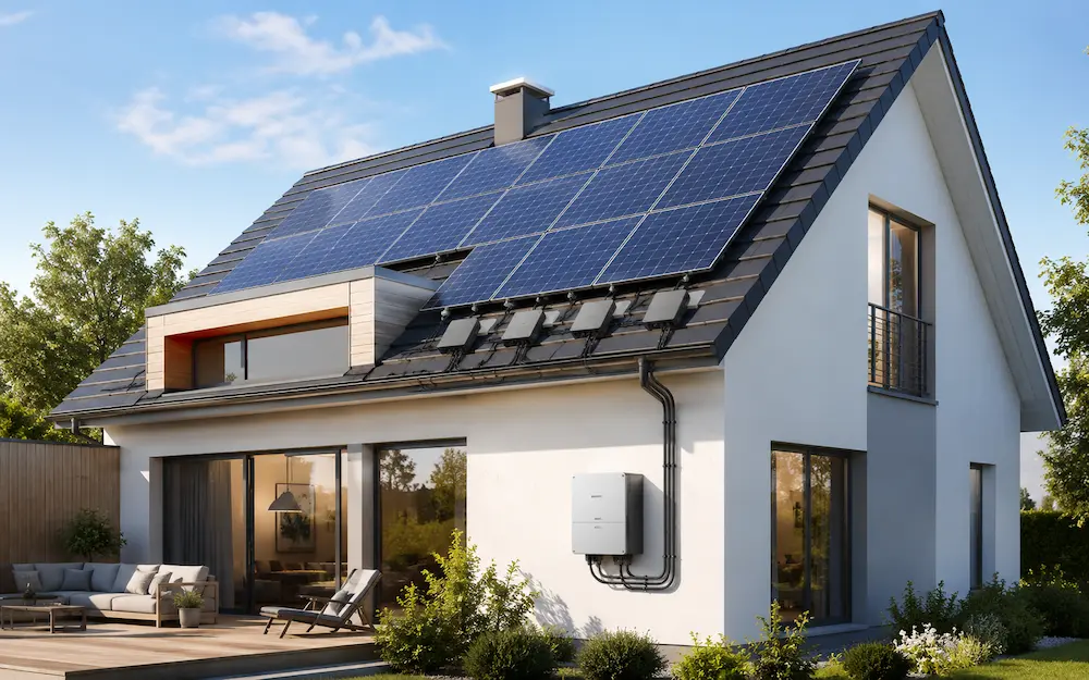 การติดตั้งโซล่าเซลล์ระบบ Micro Inverter ขนาด 5kWp สำหรับบ้านเดี่ยว