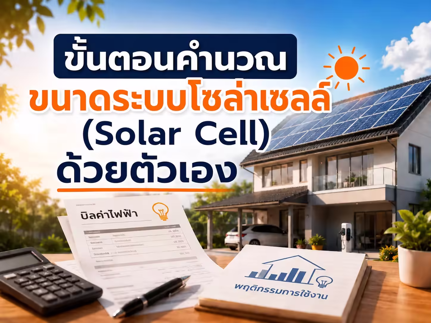 ขั้นตอนคำนวณขนาดระบบโซล่าเซลล์ด้วยตัวเอง