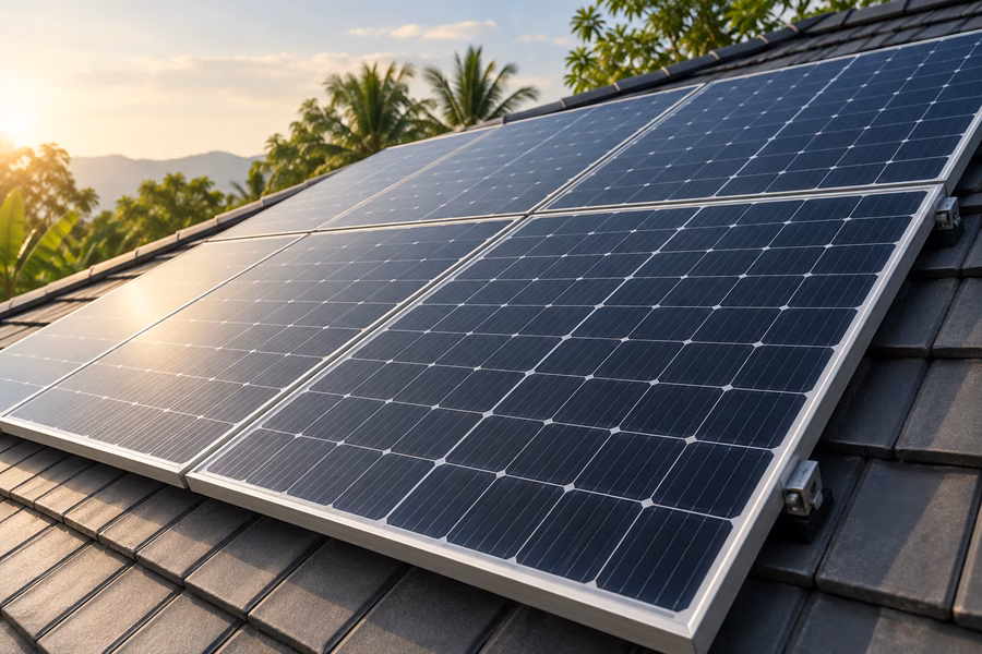 แผงโซลาร์เซลล์บนหลังคาสำหรับระบบ String Inverter